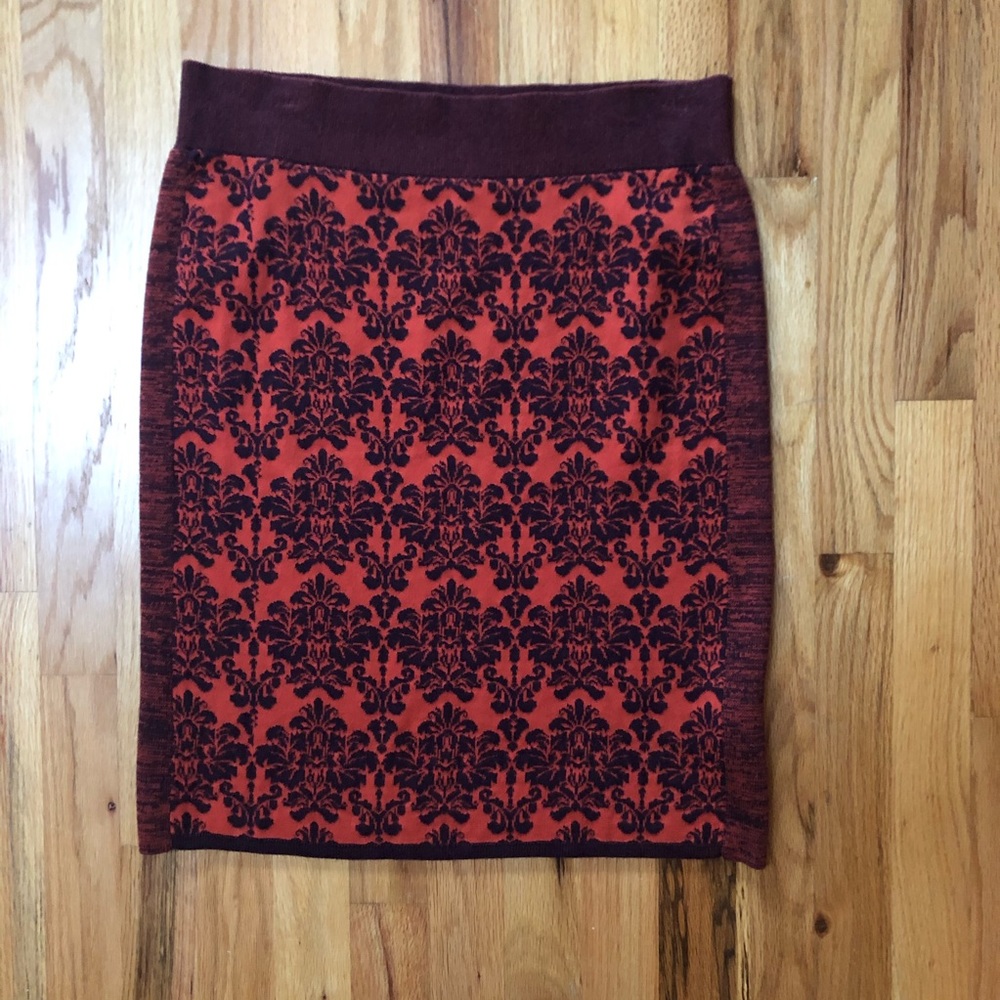 Anthropologie Patterned Knit Skirt - Moth Brand